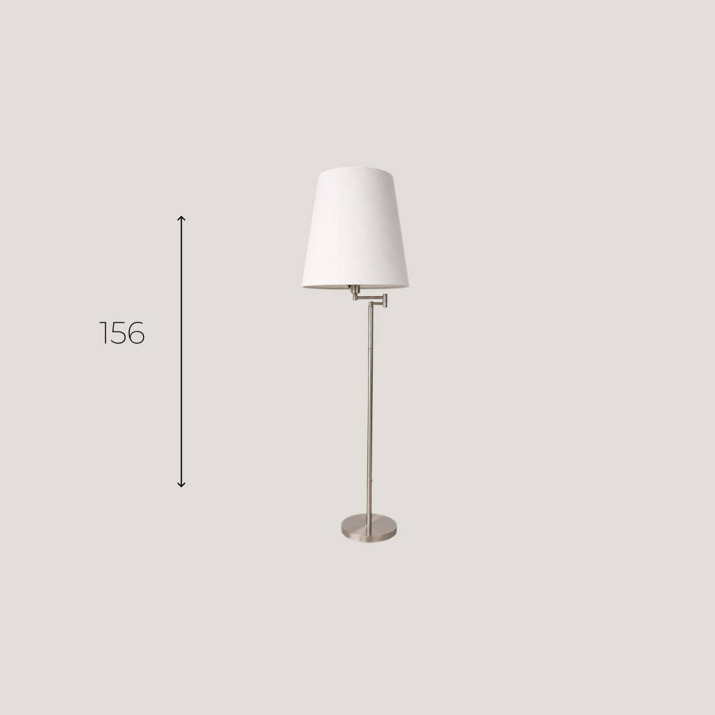 Lampadaire Blanc Abat-Jour Élégant