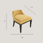 Petite Assise Motif Jaune Hêtre Massif