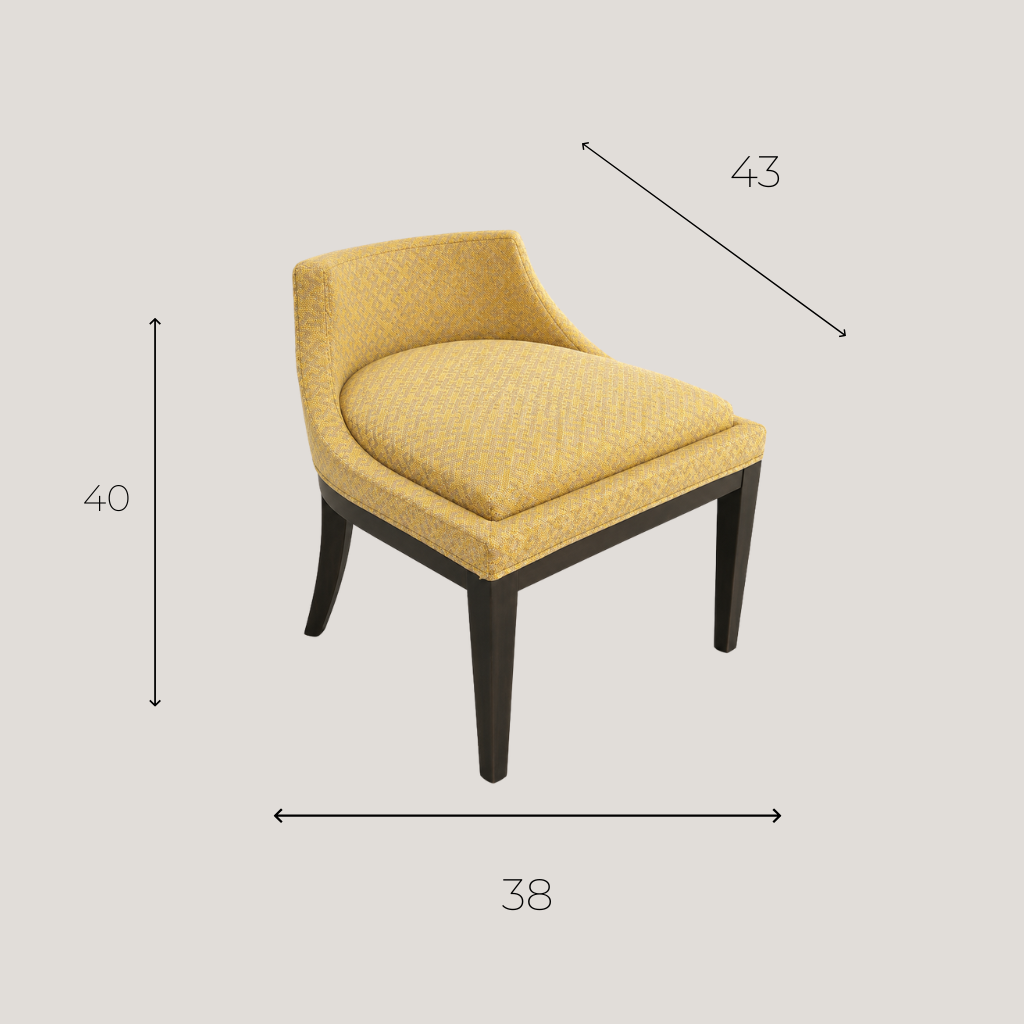 Petite Assise Motif Jaune Hêtre Massif