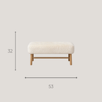 Banquette Maison du Monde en Fausse Fourrure Blanche