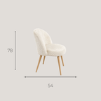 Chaise Maison du Monde en Fausse Fourrure Blanche