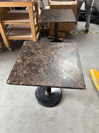 Table Bistrot en Marbre Brun
