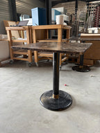 Table Bistrot en Marbre Brun