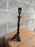 Lampe vintage à abat-jour plissé rose