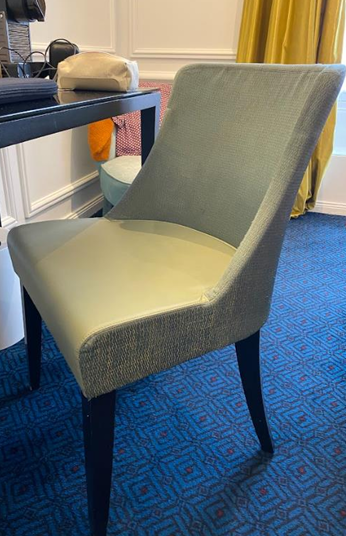Chaise Verte Assise Cuir