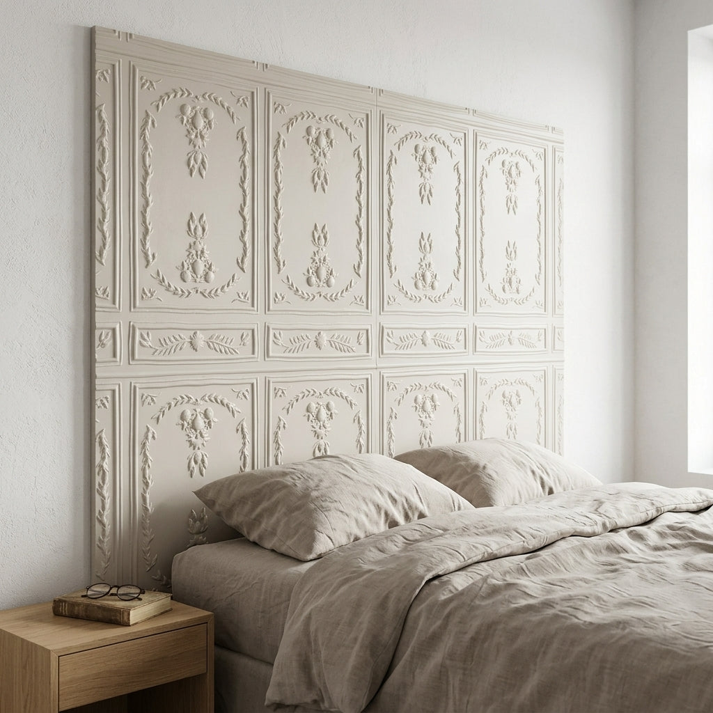 Tête de Lit Sculptée à Reliefs 180 cm