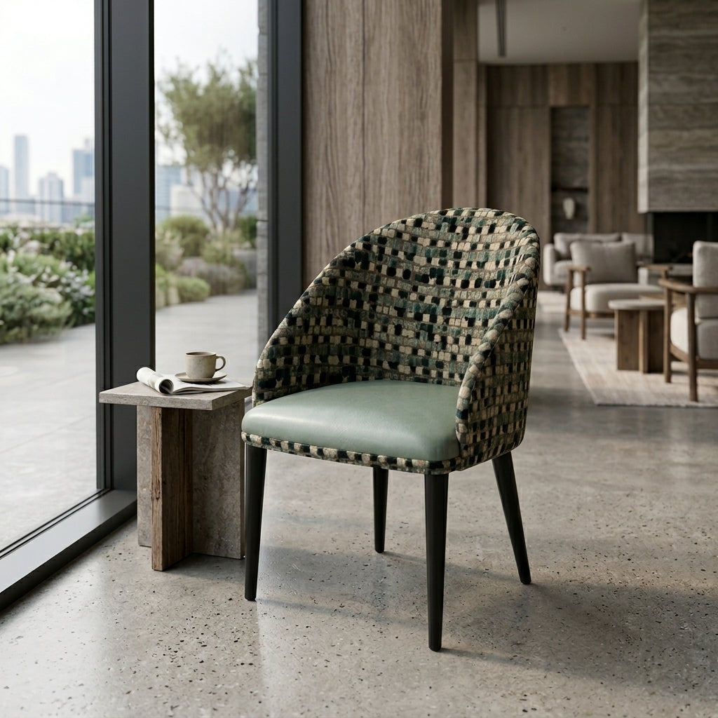 Chaise Tapissée à Motifs